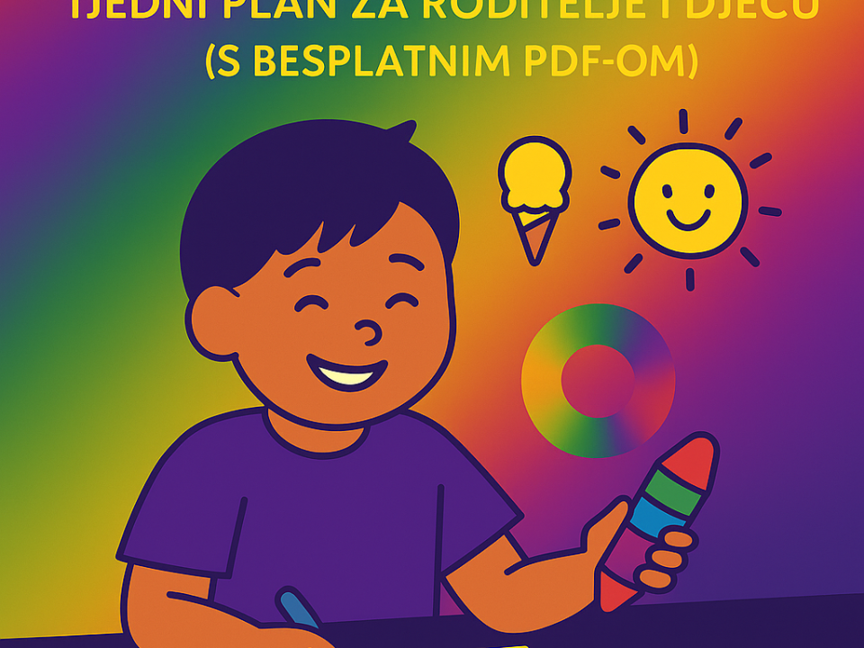 Tjedni plan učenja engleskog jezika kod kuće za djecu + besplatan PDF