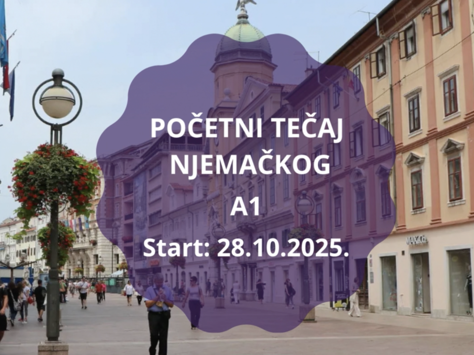 Početni tečaj njemačkog A1 u Rijeci - listopad 2025