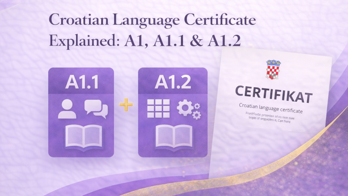 Croatian language certificate