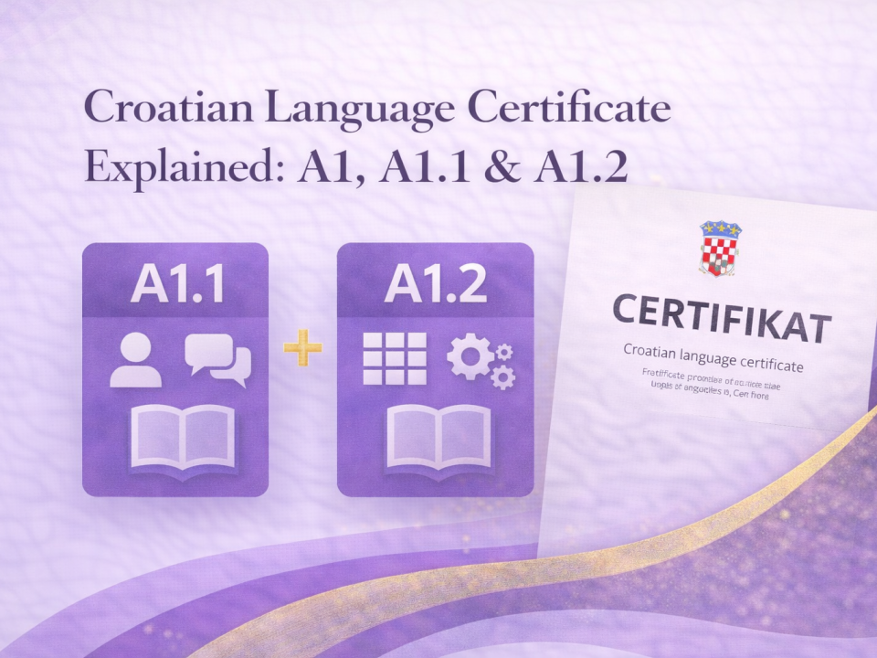 Croatian language certificate details and levels Omnia Centar za strane jezike Croatian language certificate