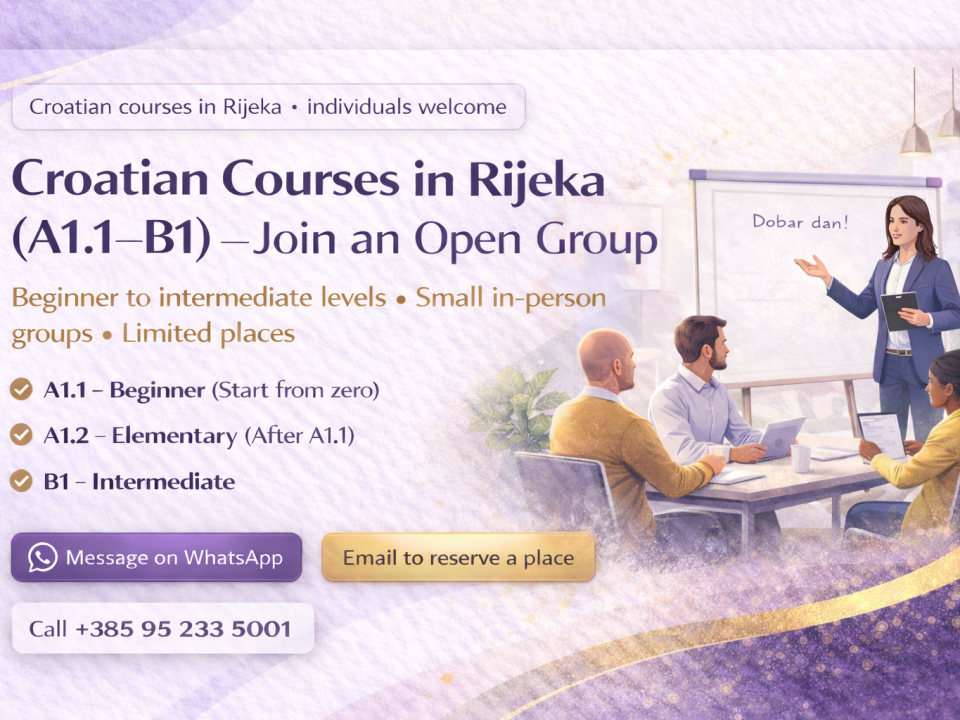 Croatian courses in Rijeka for all Omnia Centar za strane jezike Croatian courses in Rijeka