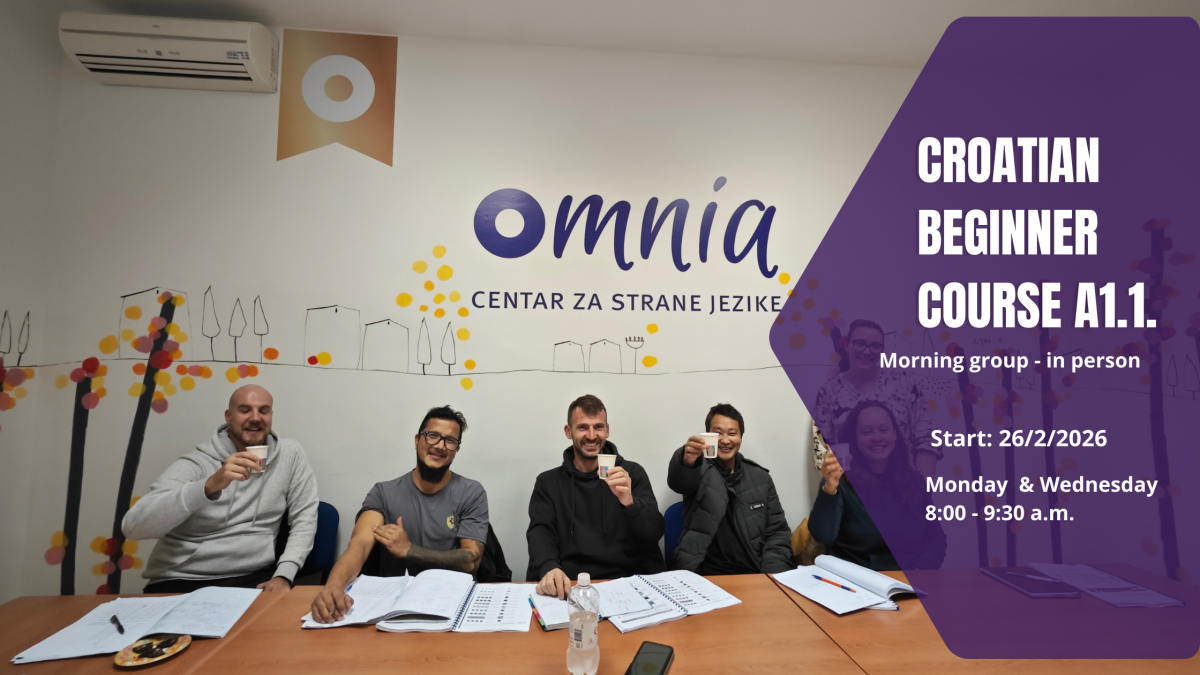 Morning Croatian course A1.1.- Feb 26