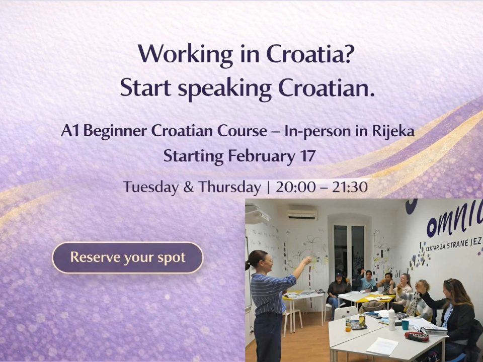 Croatian course in Rijeka