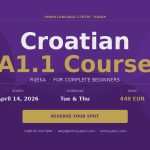 Croatian a11 course Rijeka Omnia Centar za strane jezike Croatian A1.1 Course Rijeka