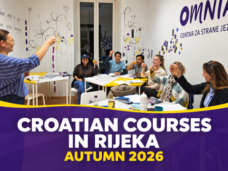 Adult learners attending a Croatian language course at OMNIA Language School in Rijeka