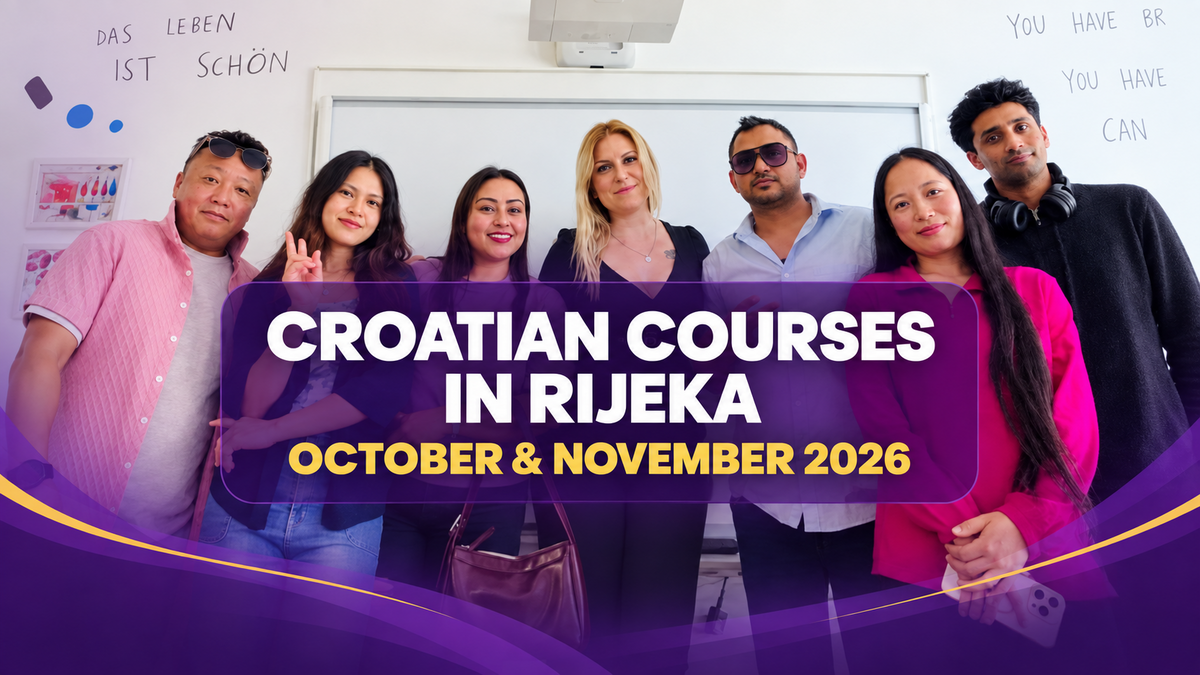 Croatian courses in October and November 2026
